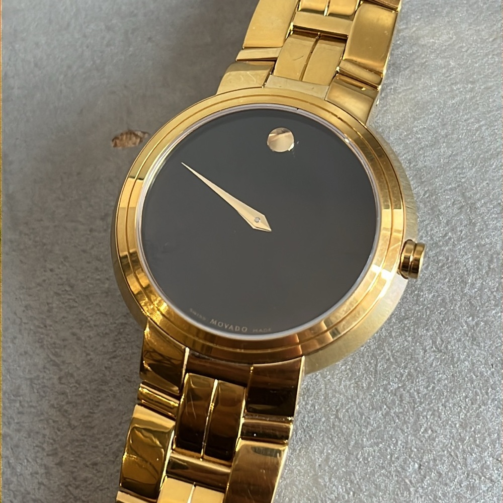 Movado Stiri Gold-Tone Black-Dial Watch - Picture 2 of 6